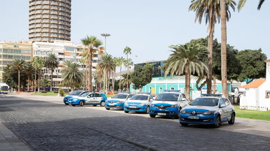 Las Palmas, Gran Canaria, Spain, 29th September 2020: A group of Spanish local police cars are parked.