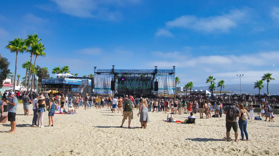 Redondo Beach, California USA - 09-11-2021: Larkin Poe perform at the Beachlife Festival