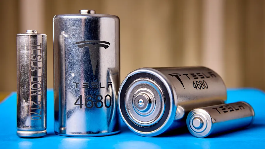 Tesla 4680 new battery technology, St. Petersburg, Russia, January 7, 2022.