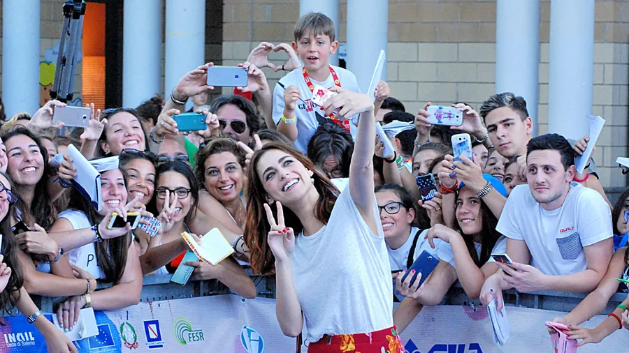 Giffoni Valle Piana, Sa, Italy - July 19, 2016: actress Miriam Leone at Giffoni Film Festival 2016 - on July 19, 2016 in Giffoni Valle Piana, Italy