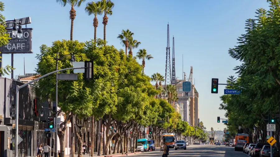 a picture of the east section of hollywood boulevard