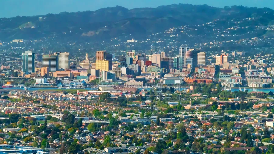 aerial view of oakland ca