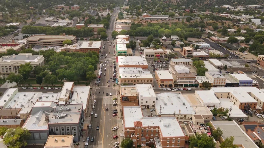 aerial view of prescott arizonausa