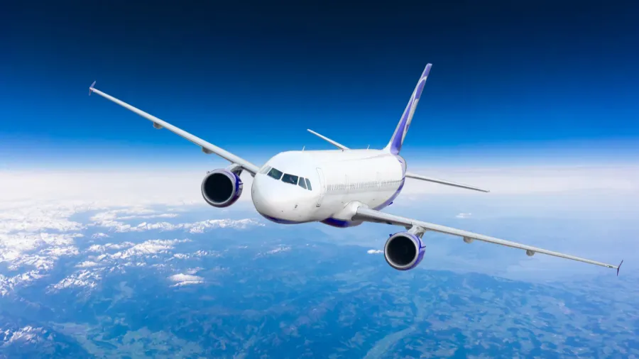 airplane over the clouds