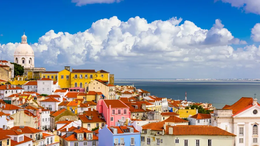 alfama lisbon cityscape
