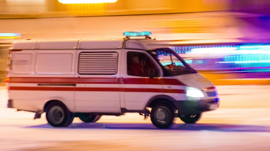 ambulance in motion