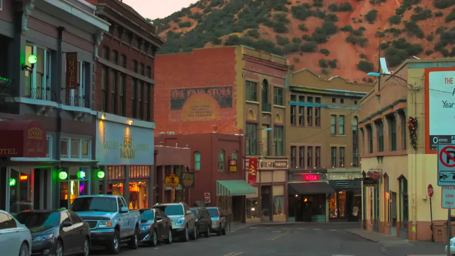 an evening in bisbee during the holidays