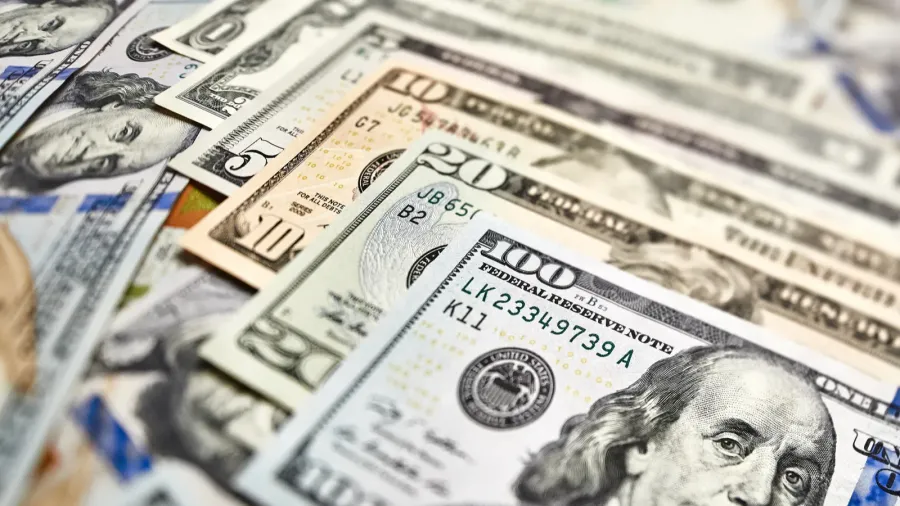 banknotes of different currencies and nominal values dollar banknotes