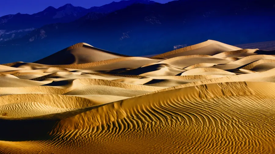 beautiful sand dune formations in death valley california