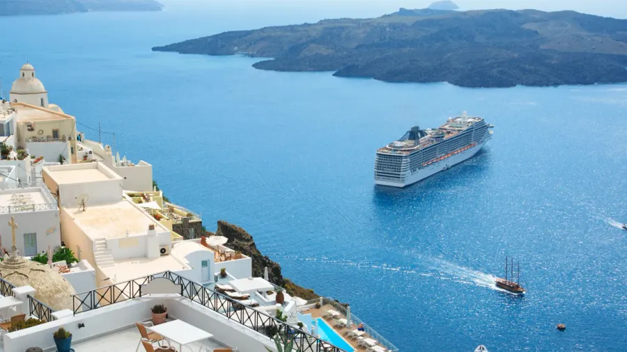 beautiful sea view from santorini