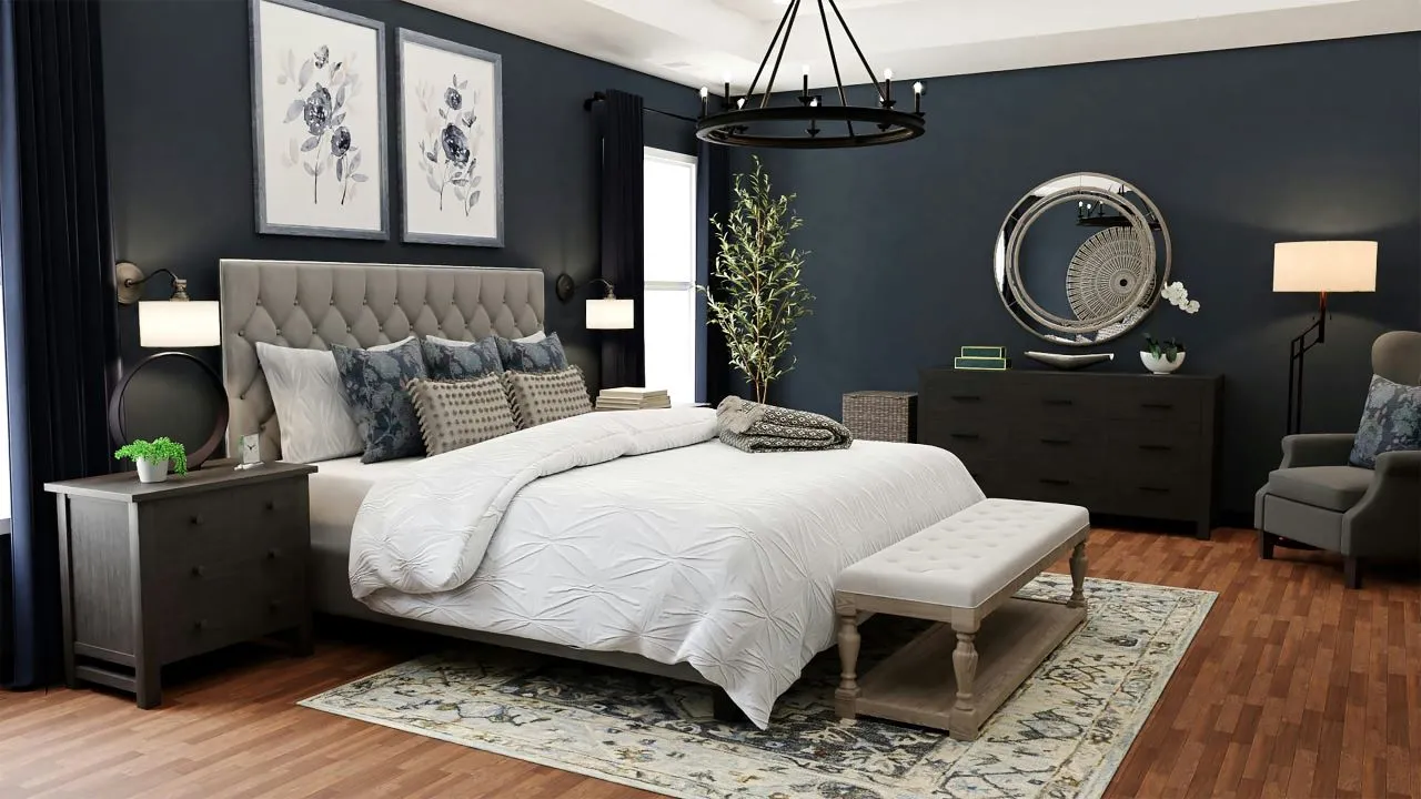 Get cozy in winter with layered bedding .