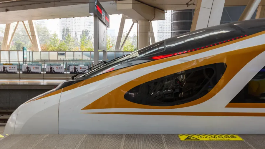 beijing china  september 29 2019 high speed train fuxing