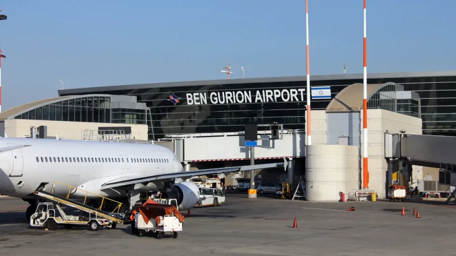 ben gurion international airport in tel aviv israel