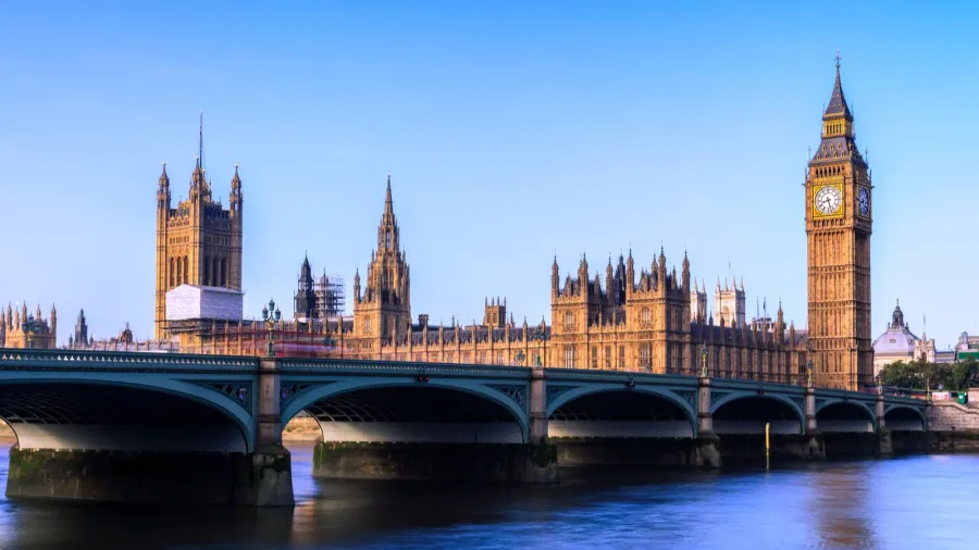 big ben at dawn in england uk
