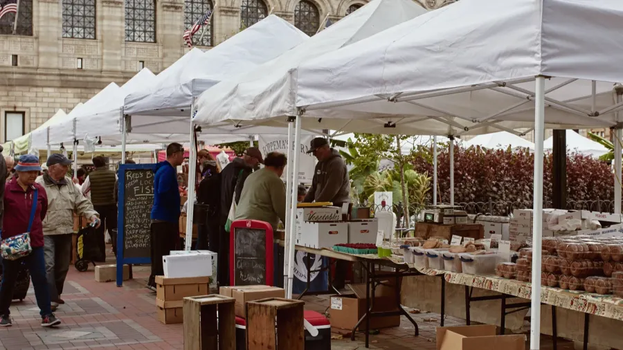 boston massachusetts  october 3rd 2019 people shopping for fresh