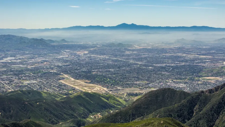breathtaking view of the san bernardino valley from the san