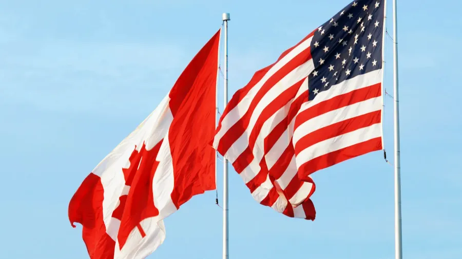canadian usa flag