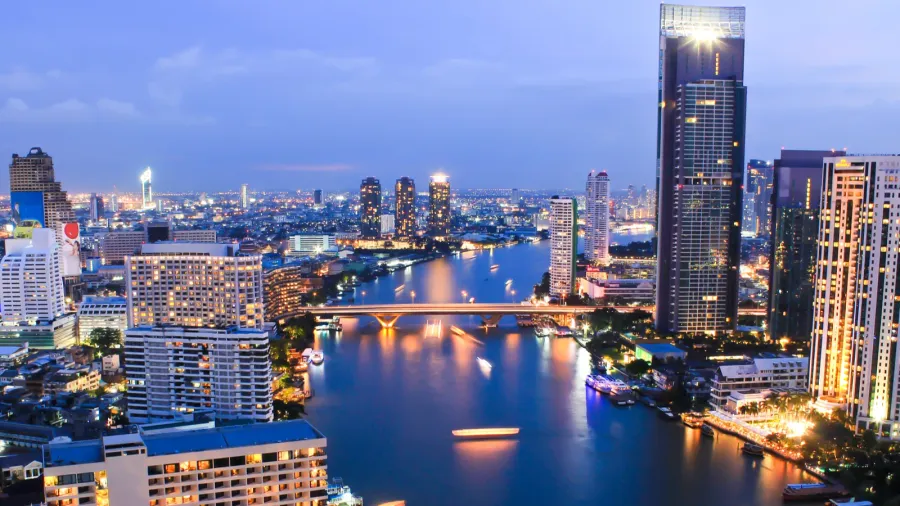 city top view in bangkok