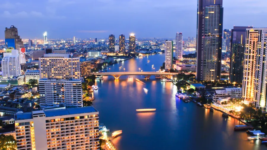 city top view in bangkok