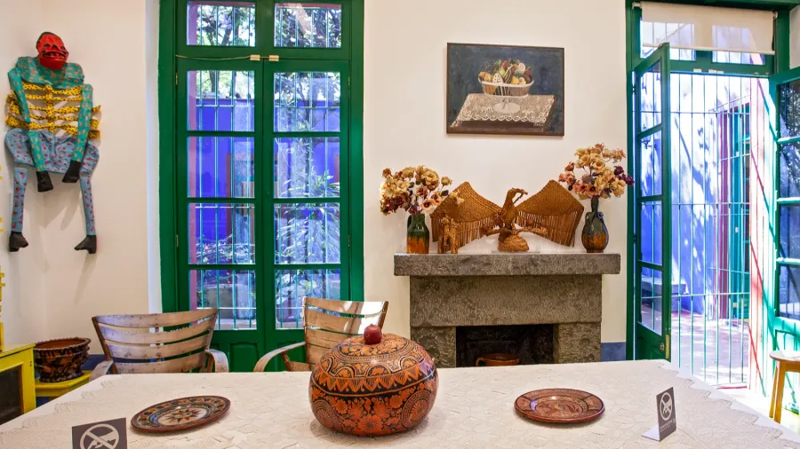 coyoacan mexico  march 24 2022 kitchen in the blue