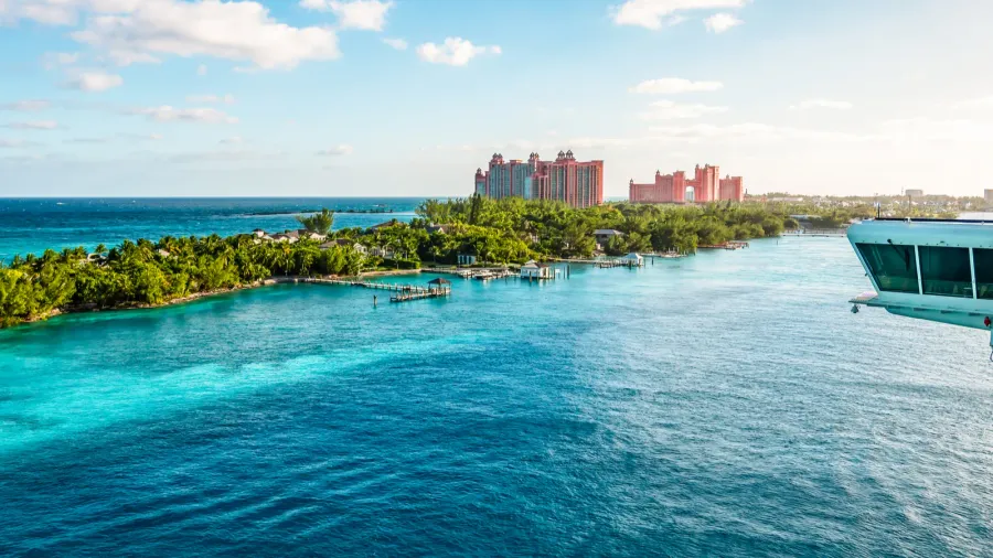 cruise port of nassau bahamas view of paradise island from