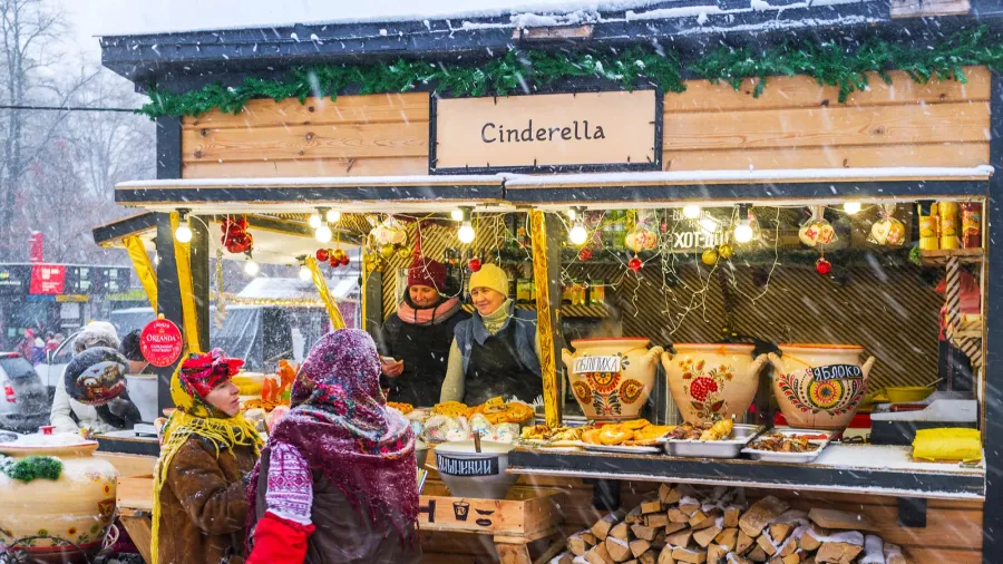 dancers at christmas fair