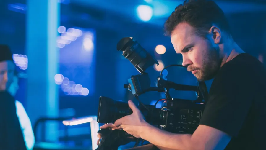 director of photography with a camera in his hands on