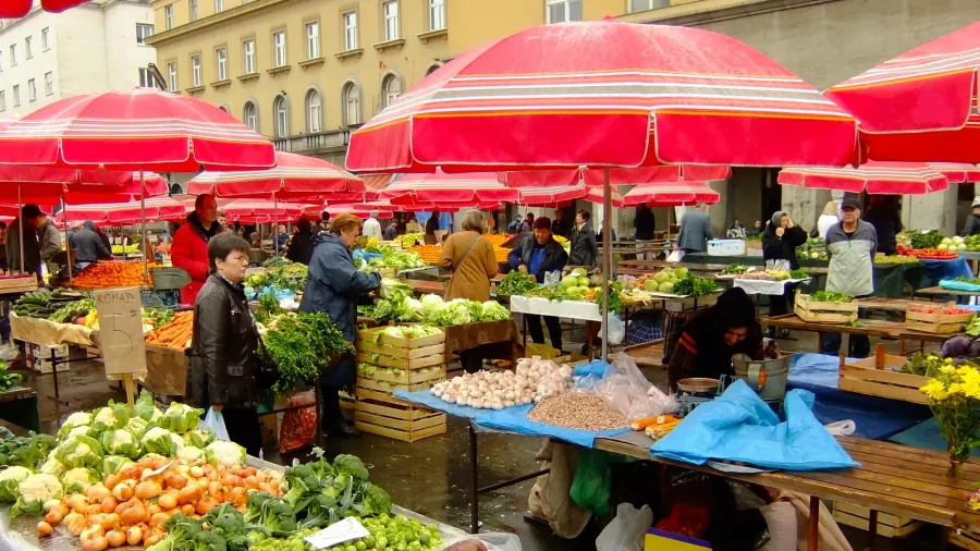 dolac market zagreb croatia