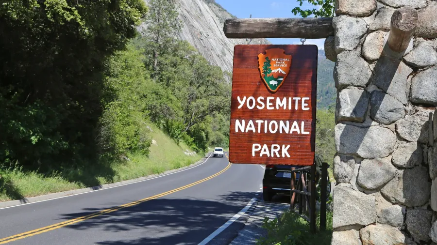 entering yosemite national park california
