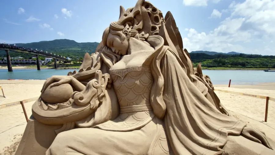 fairy maiden sand sculpture