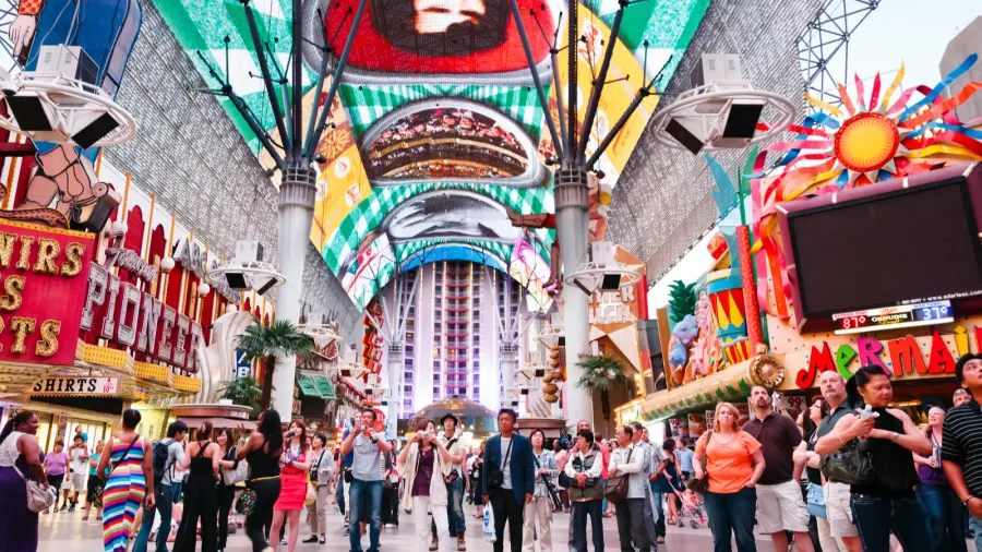 fremont street experience and pioneer cowboy las vegas