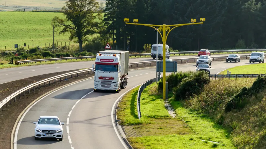 gleneagles scotland  october 03 2016 speed cameras in operation
