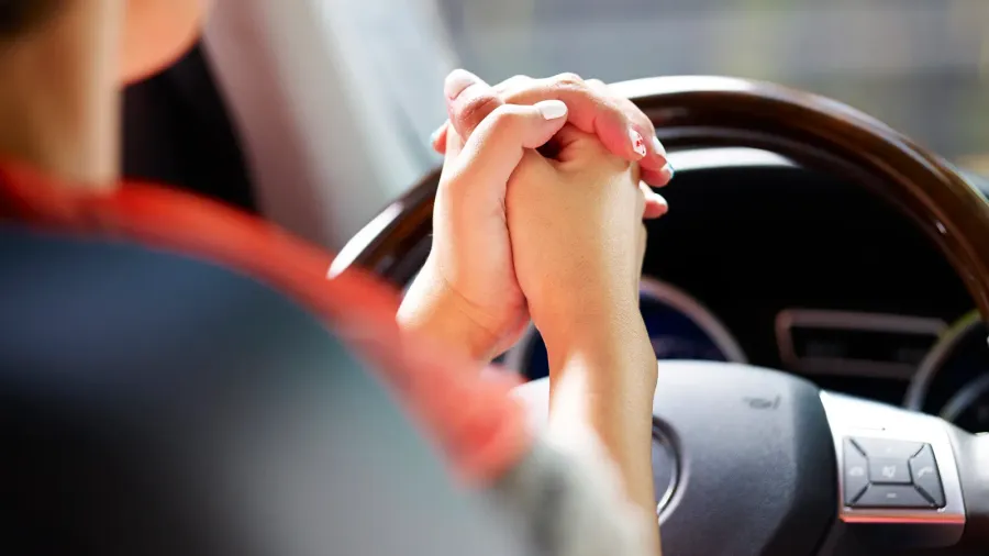 hands off the steering wheel