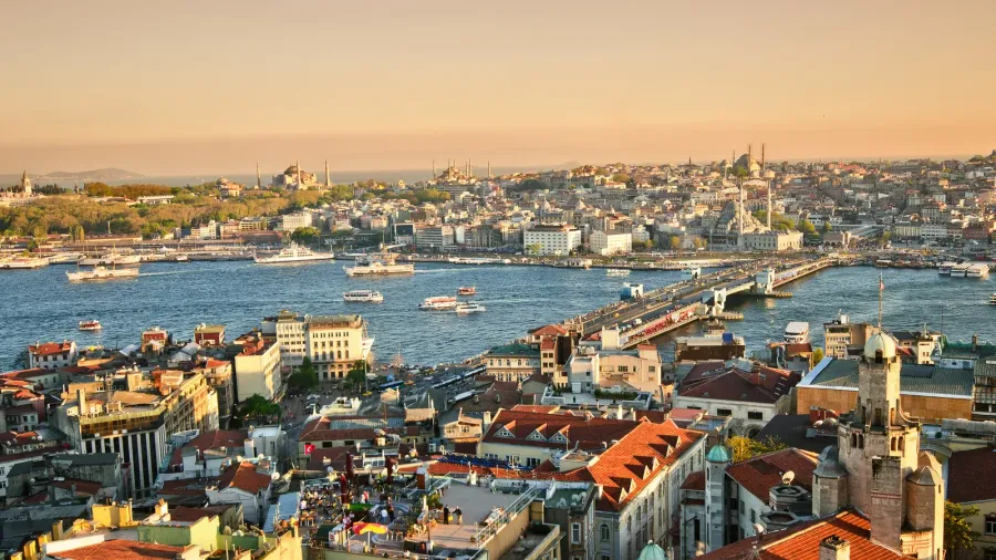 istanbul panoramic sunset