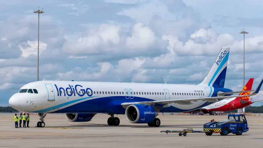 jaipur india  october 11 2022  indigo airlines flight