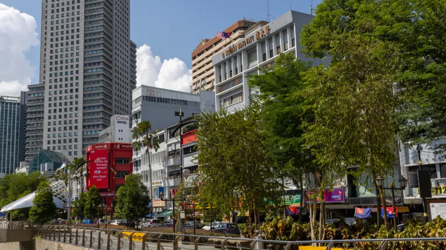 johor bahru malaysia mar 25 2024 street view of johor