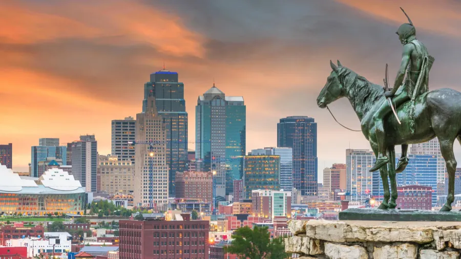 kansas city missouri usa downtown skyline