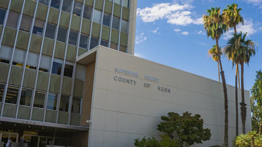 kern county superior courthouse in bakersfield california during a summer