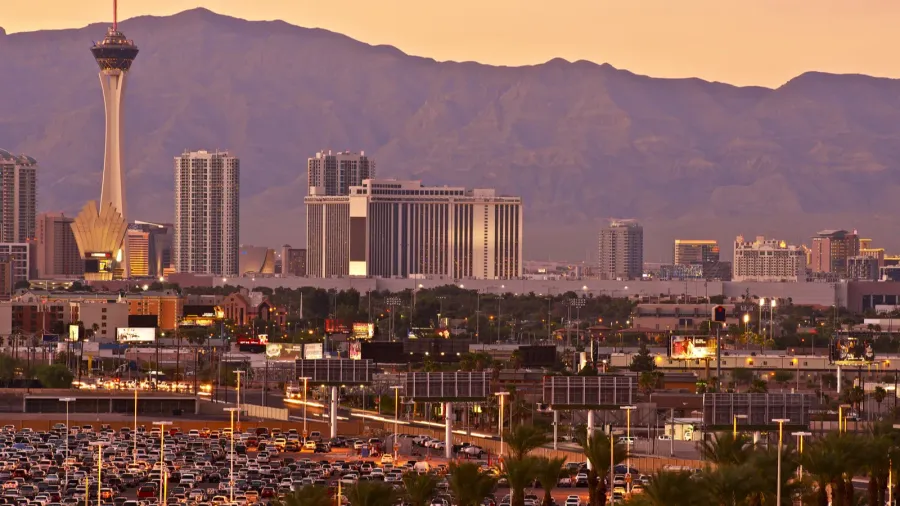 las vegas sunset skyline
