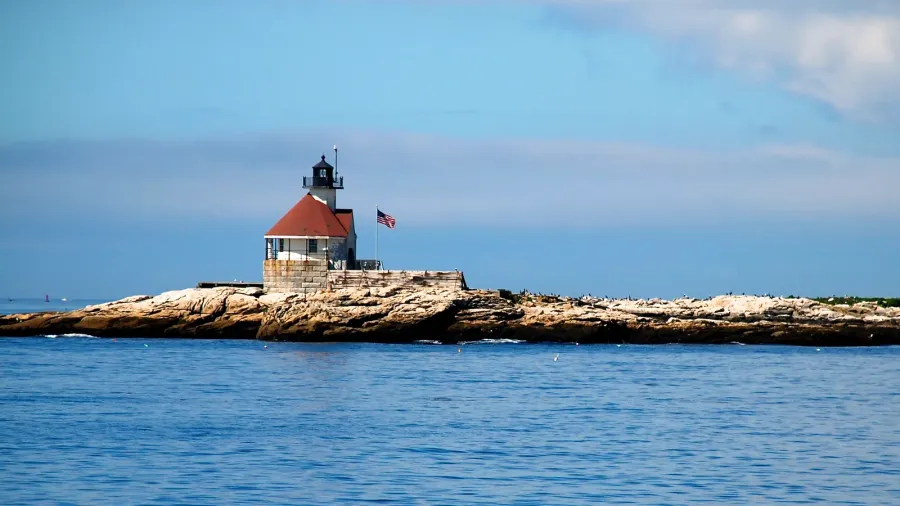 leuchtturm in boothbay harbor maine usa