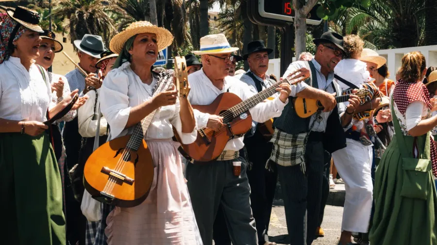 local residents of tenerife celebrate the day of the canary