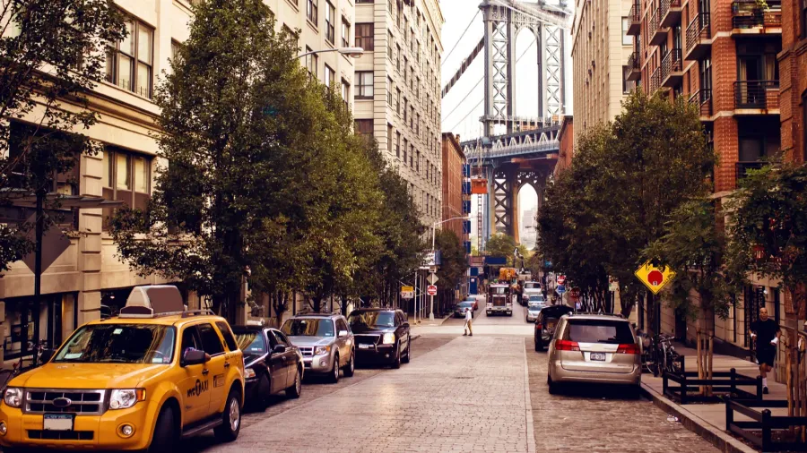 manhattan bridge from washington street