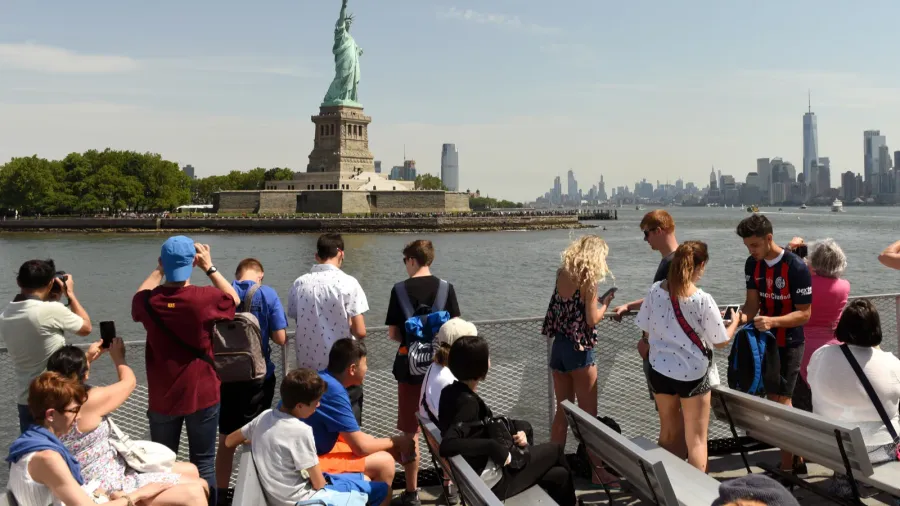 new york usa  june 09 2018 passengers of the