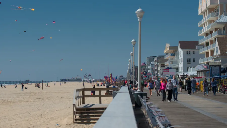 ocean city usa  april 24 2014  people walking
