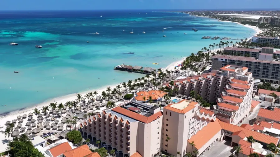 palm beach at noord in oranjestad aruba beach landscape caribbean