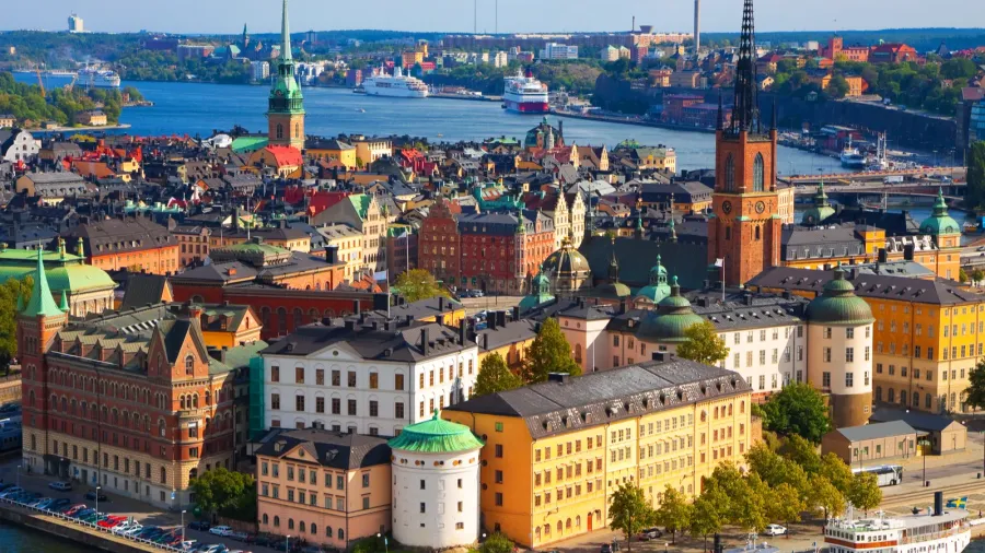 panorama of stockholm sweden