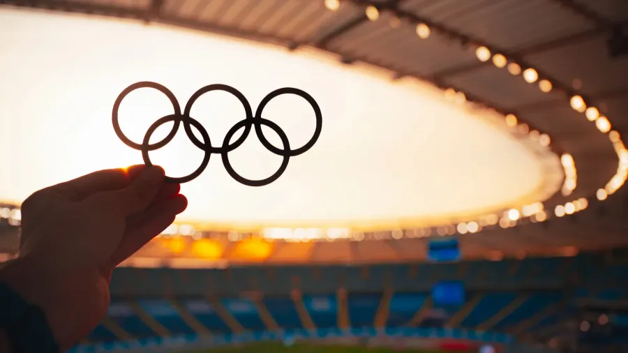 paris france july 7 2023 radiating olympic spirit athlete showcases