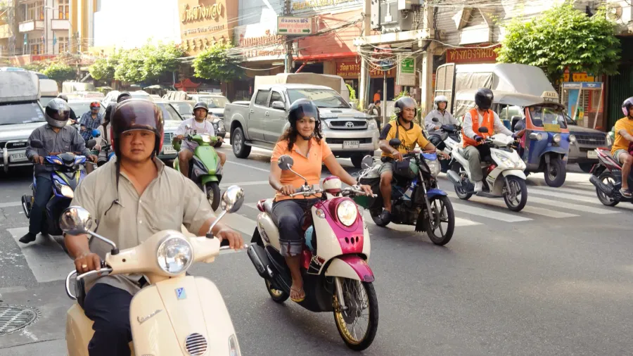 people drive scooters