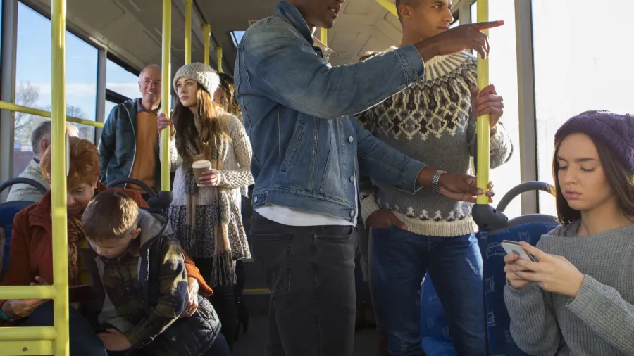 people on the bus