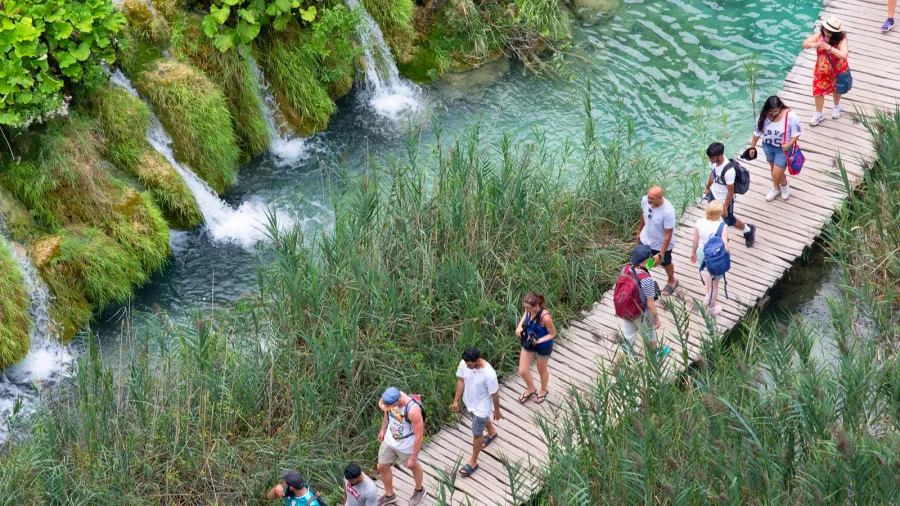 plitvice lakes croatia  september 2 2019 plitvice lakes